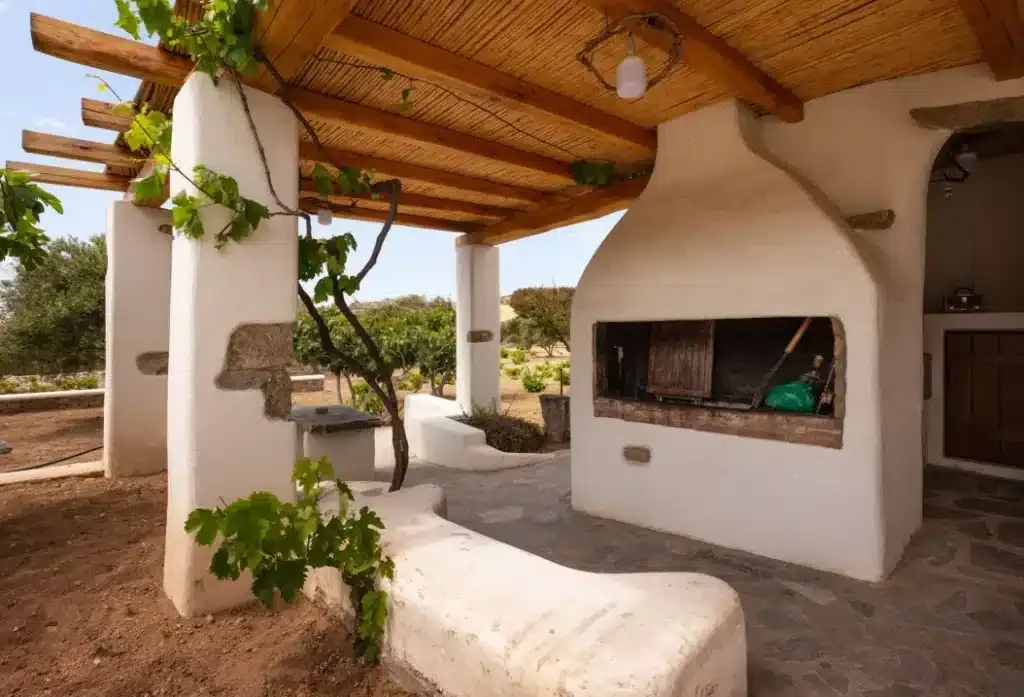 Traditional Mykonian bread baked in a wood-fired oven